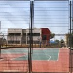 Fenced in Basketball Court