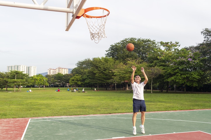 Recreational Basketball court installation